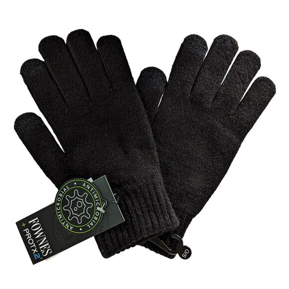 Black Touch Screen Gloves Tech Antimicrobial Protx2 by Fownes - Picture 10 of 10